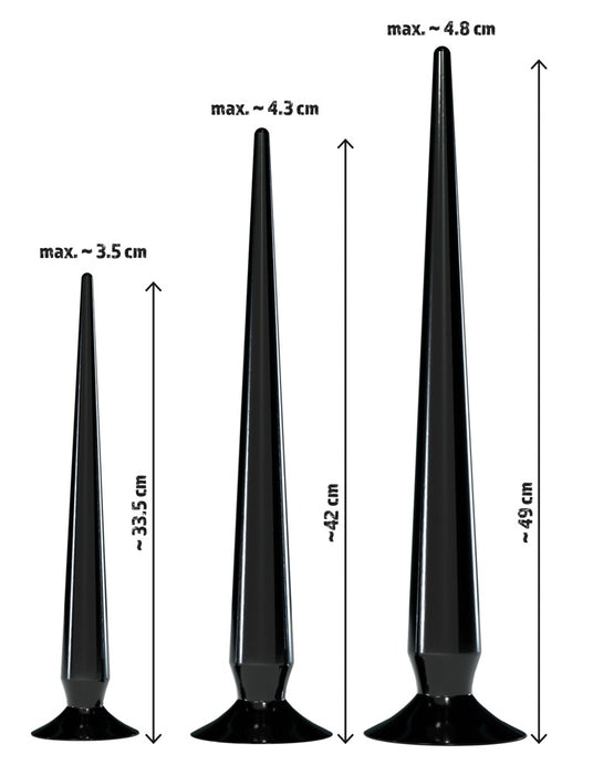 Super Long Anal Plug Set black