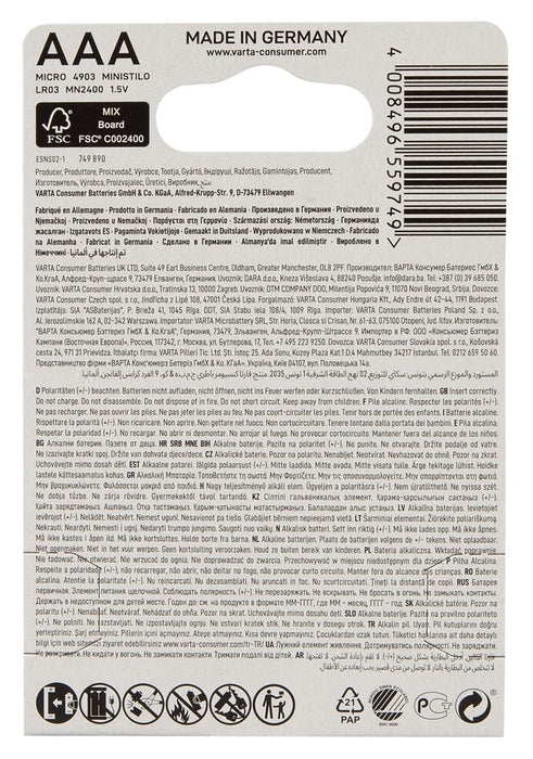 Varta Micro-Batterien 4er Set