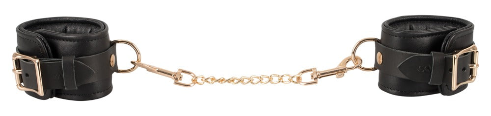 Leder Handfesseln gold