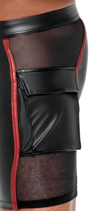 Herren Shorts Schwarz/Rot 2XL