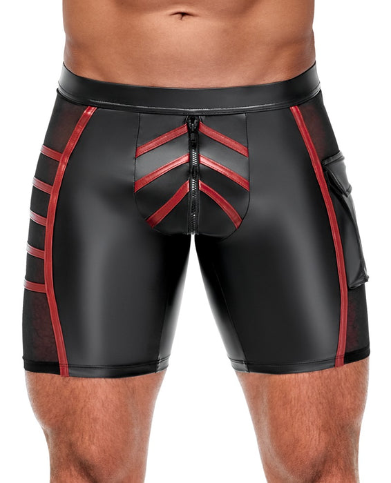 Herren Shorts Schwarz/Rot L