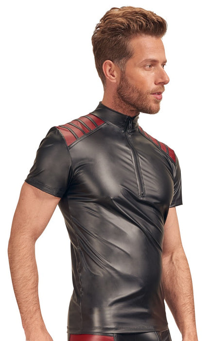 Herren Shirt schwarz/rot L