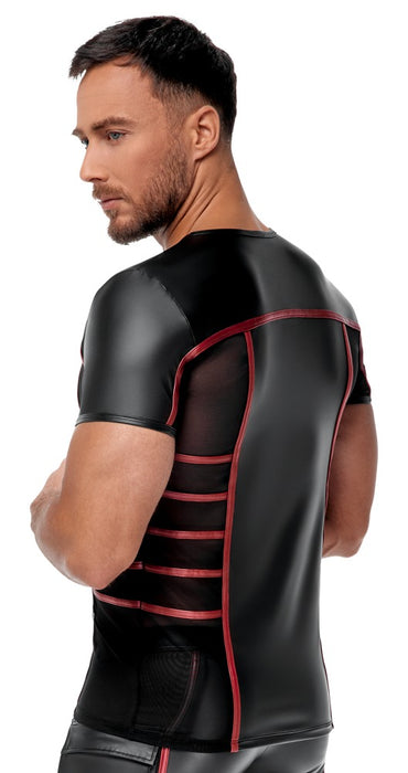 Herren Shirt Schwarz/Rot L