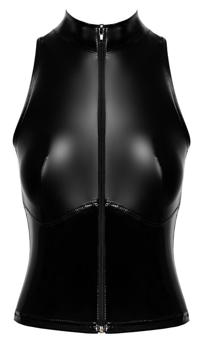 Noir Top mit Zip XL