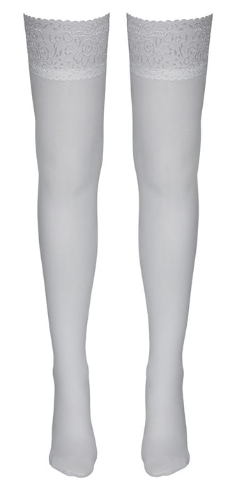 Halterlose Strümpfe weiß 4
