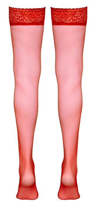 Halterlose Strümpfe rot 5