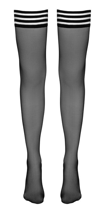 Halterlose Strümpfe schwarz 3