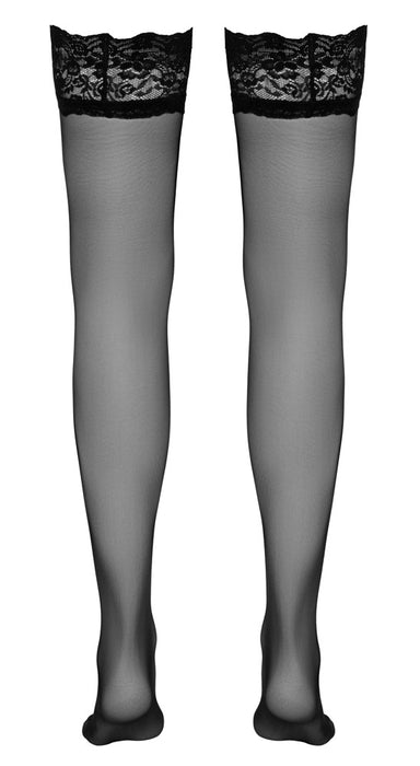 Halterlose Strümpfe schwarz 8