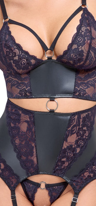 Strapshemd mit lila XL