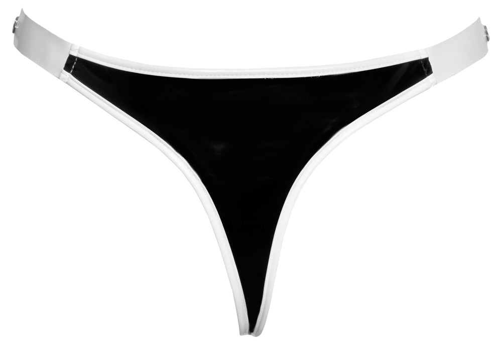 Lack String schwarz/weiß S